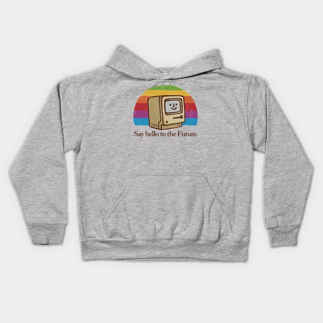 Hello Future Kids Hoodie by Walmazan